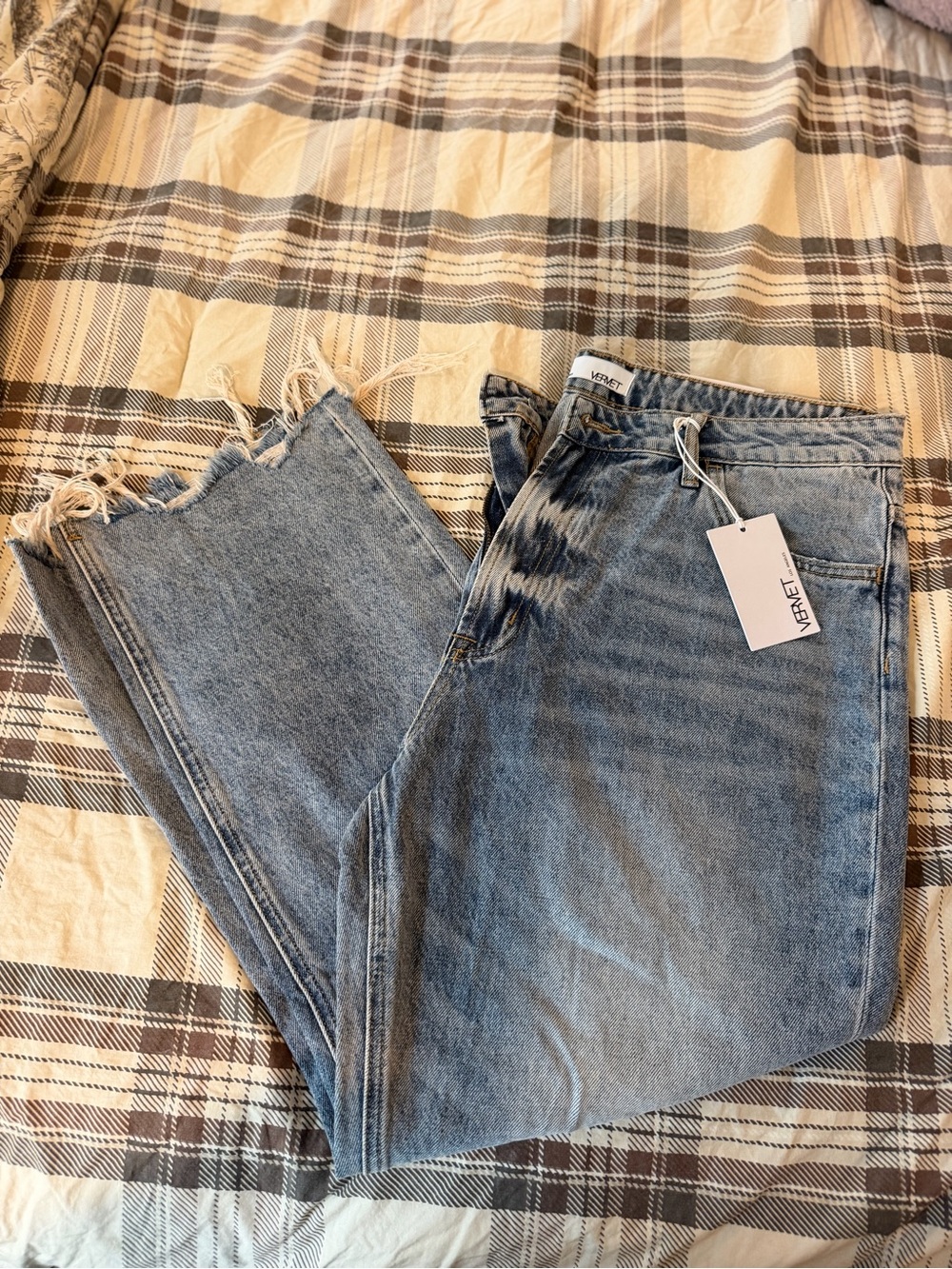 VERVET BY FLYING MONKEY Light Blue Straight Leg Jeans